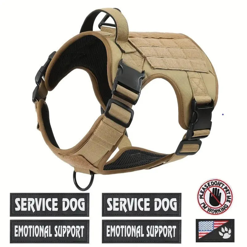Tactical Dog Harness with Handle - Tan
