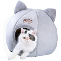 Plush Cat House Cave Bed with Removable Cushion
