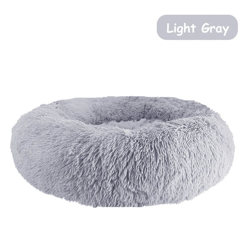 Calming Donut Cuddler Pet Bed - Light Gray