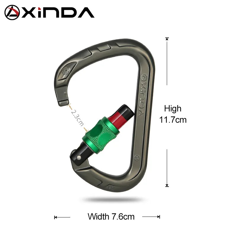 XINDA Aluminum Climbing Carabiner - 26kN (Screw, Auto & Triple Lock)