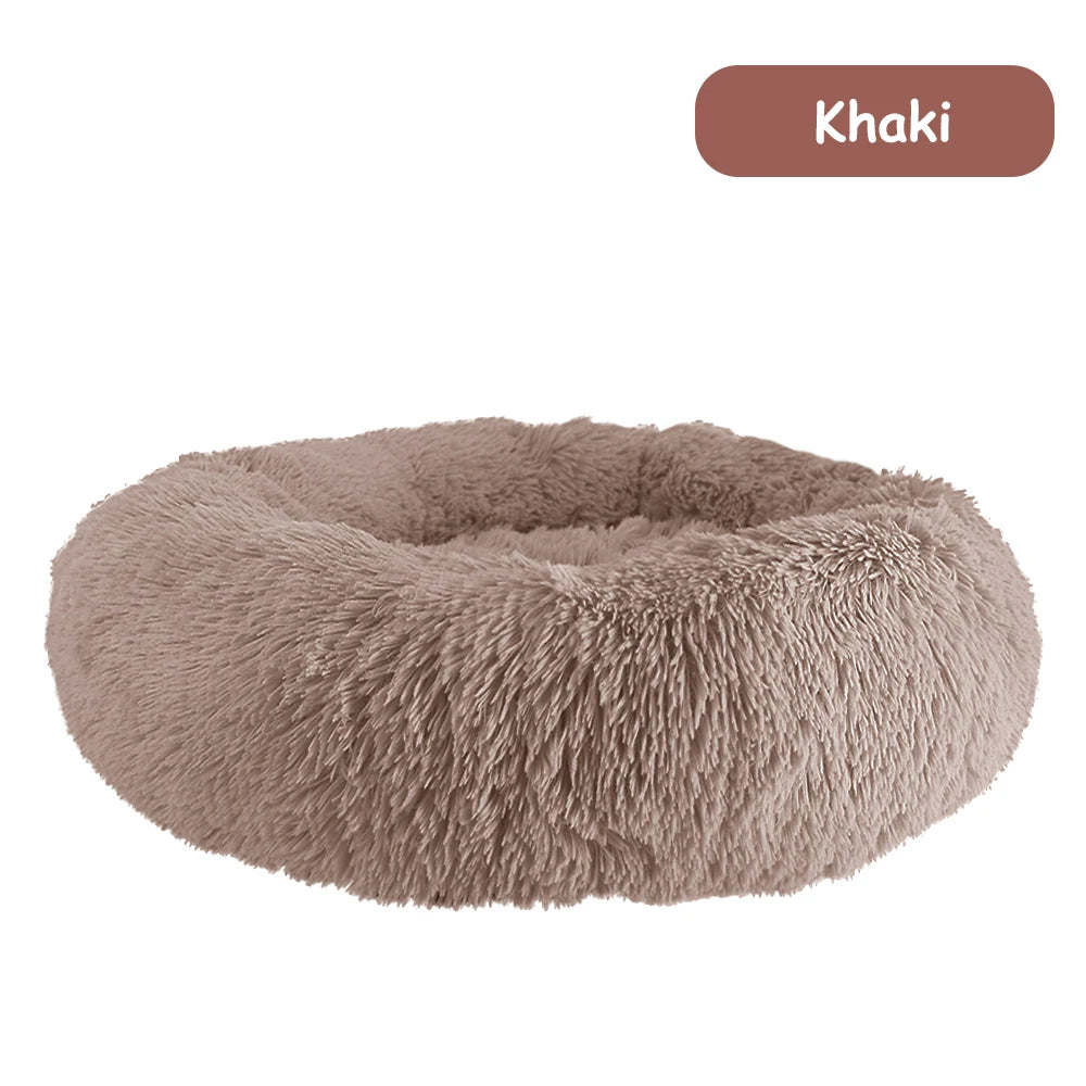 Calming Donut Cuddler Pet Bed - Khaki
