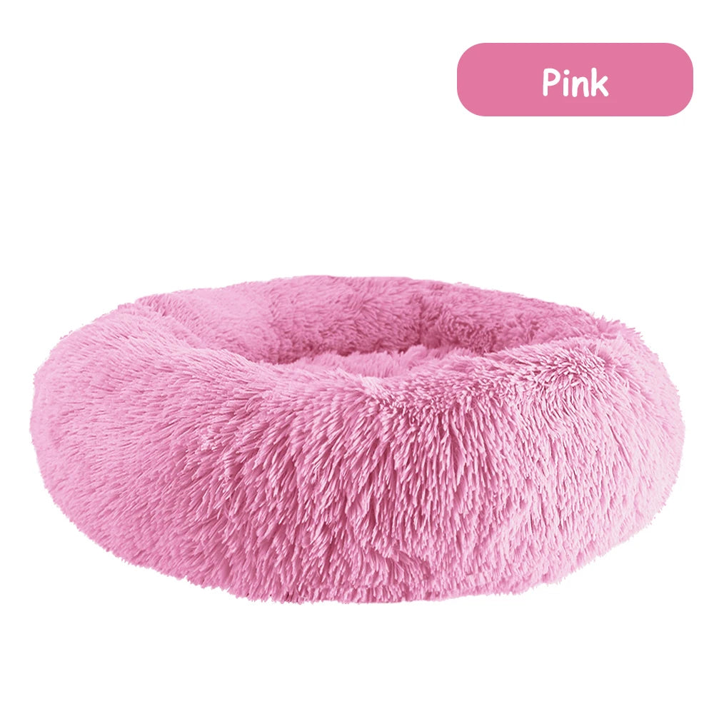 Calming Donut Cuddler Pet Bed - Pink