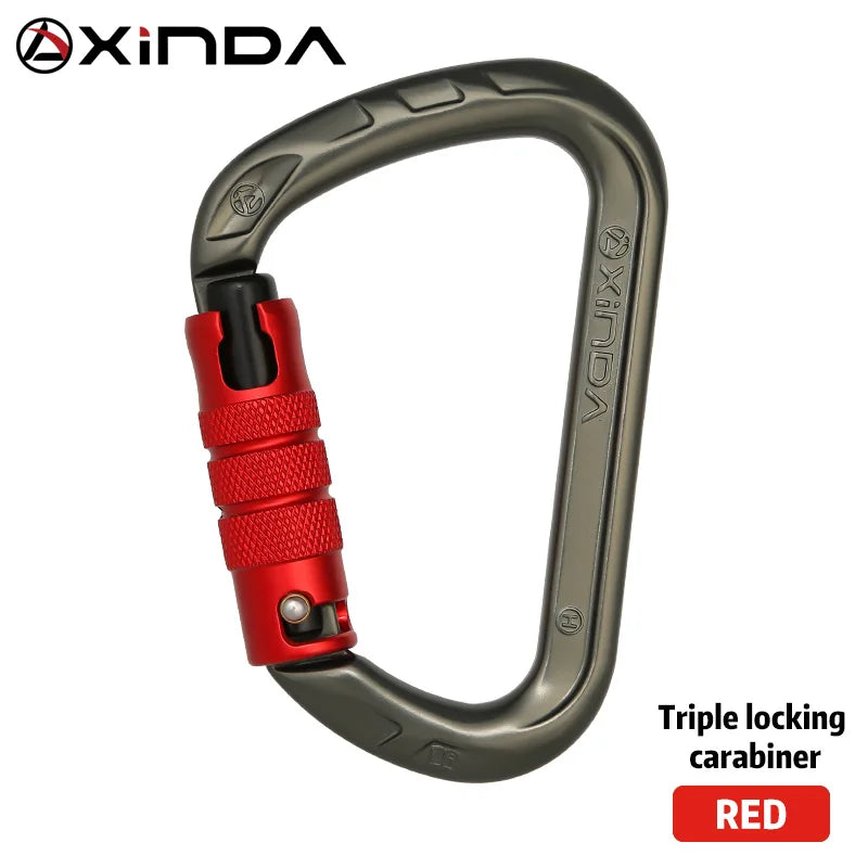 XINDA Aluminum Climbing Carabiner - 26kN (Screw, Auto & Triple Lock)