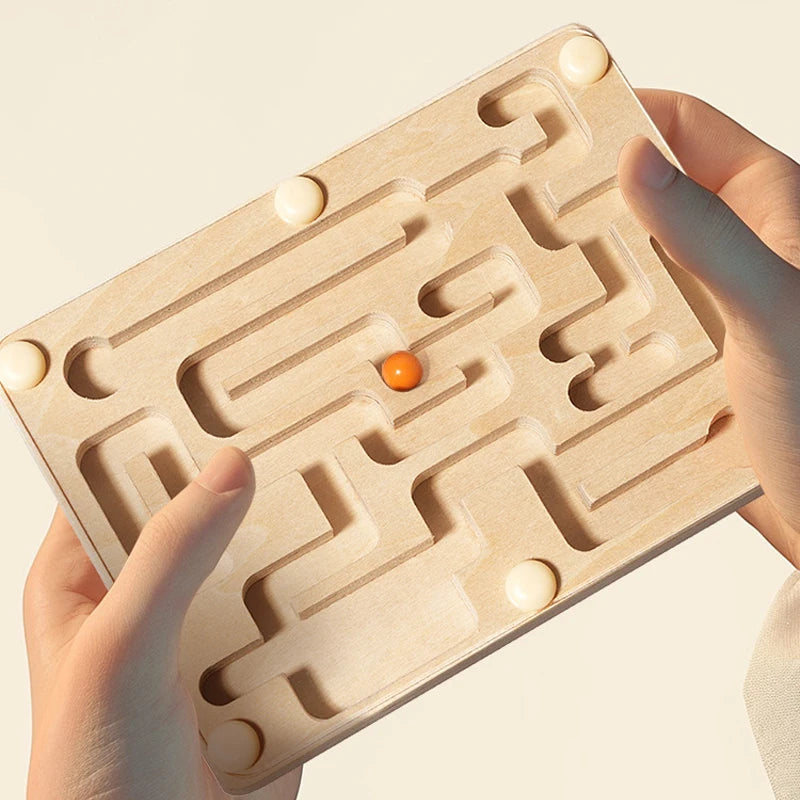 Wooden Balance Bead Maze - Classic Labyrinth Game