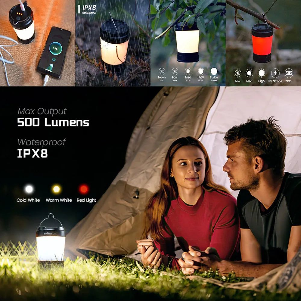 Sofirn LT1S Camping Lantern - Adjustable Warm-to-Cool Light