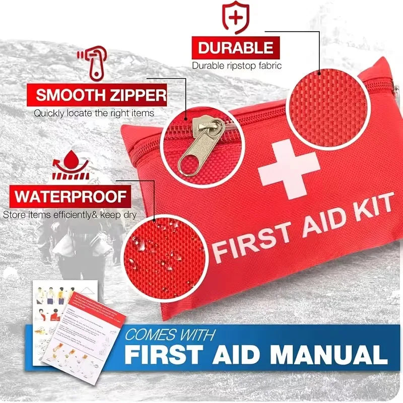 100-Piece Trail First Aid Kit - Compact Emergency Kit