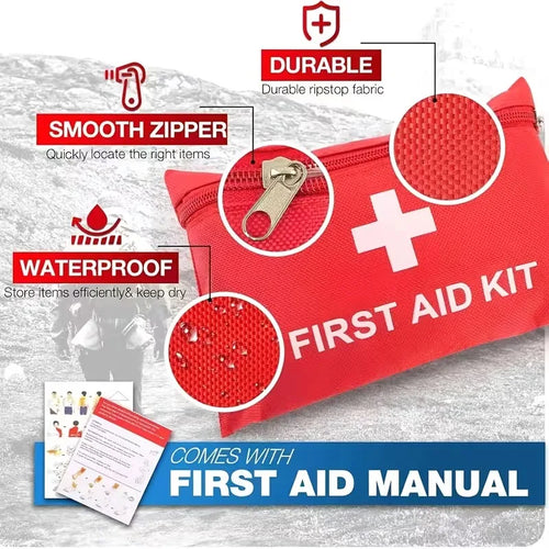 100-Piece Trail First Aid Kit - Compact Emergency Kit