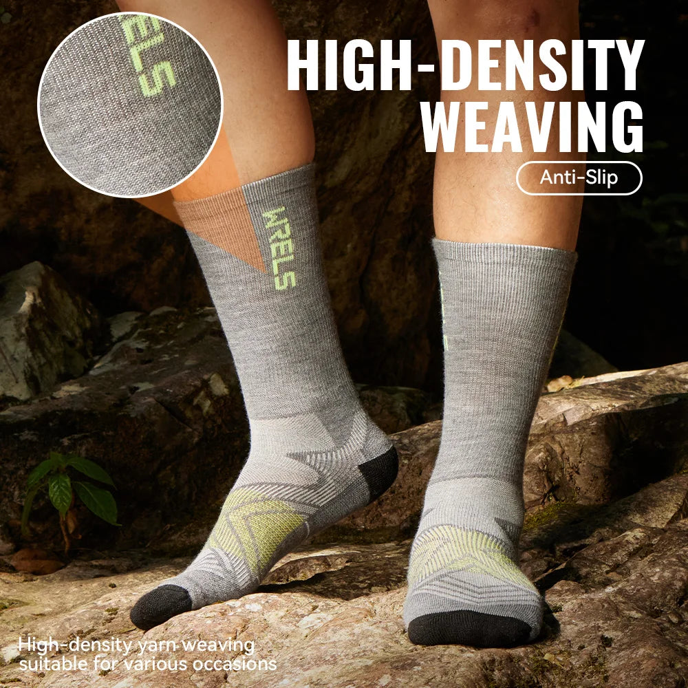 Merino Wool Hiking Socks - Cushioned Crew (1-3 Pairs)