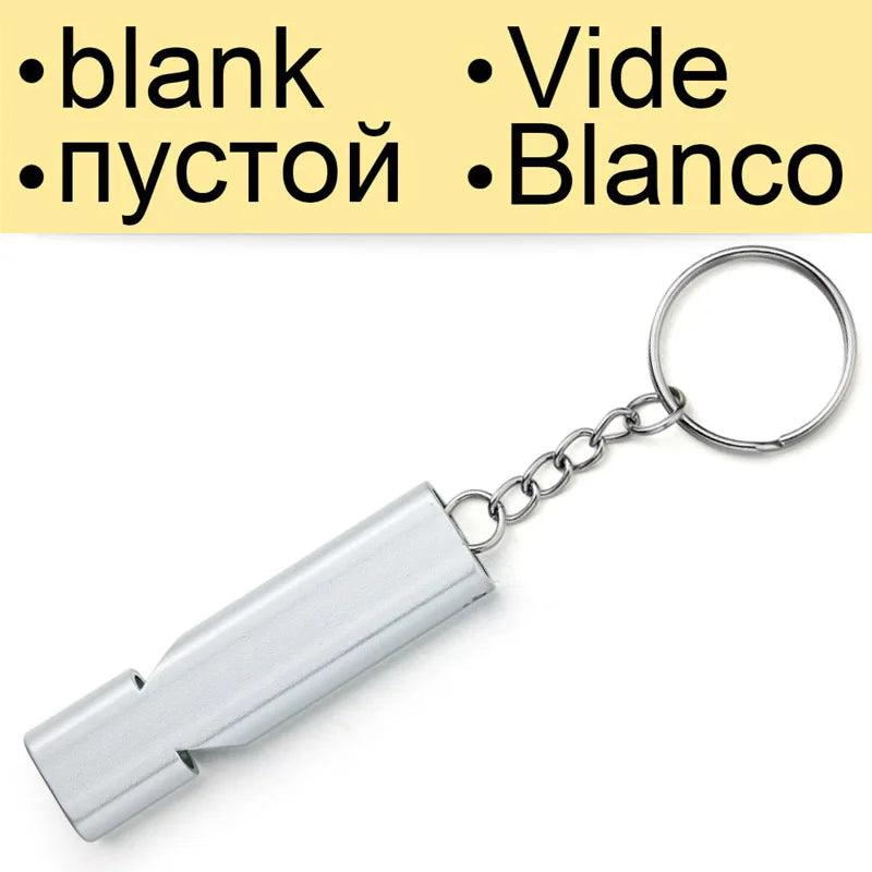 Double-Tube Survival Whistle Keychain - High Decibel