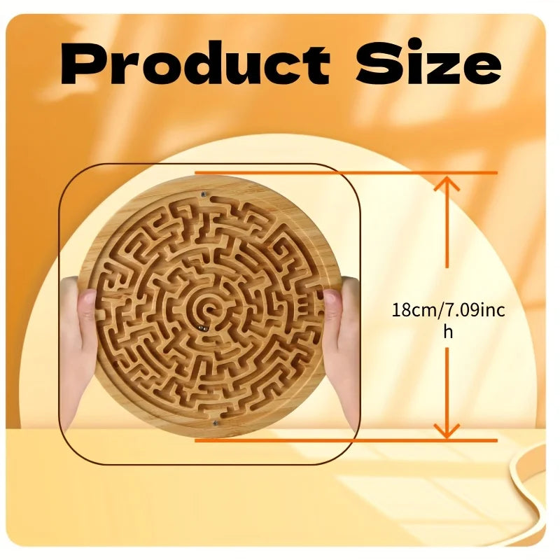 Large Wooden Balance Maze - Dual-Sided Bamboo Board