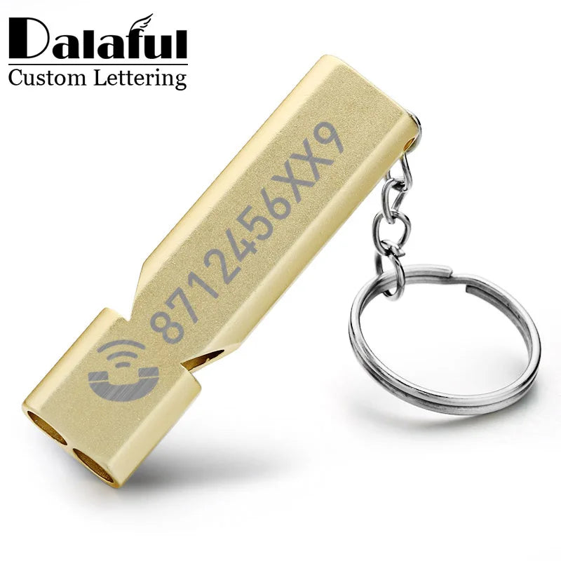 Double-Tube Survival Whistle Keychain - High Decibel