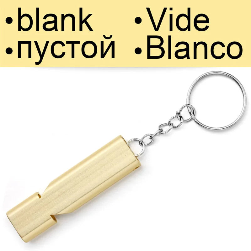 Double-Tube Survival Whistle Keychain - High Decibel