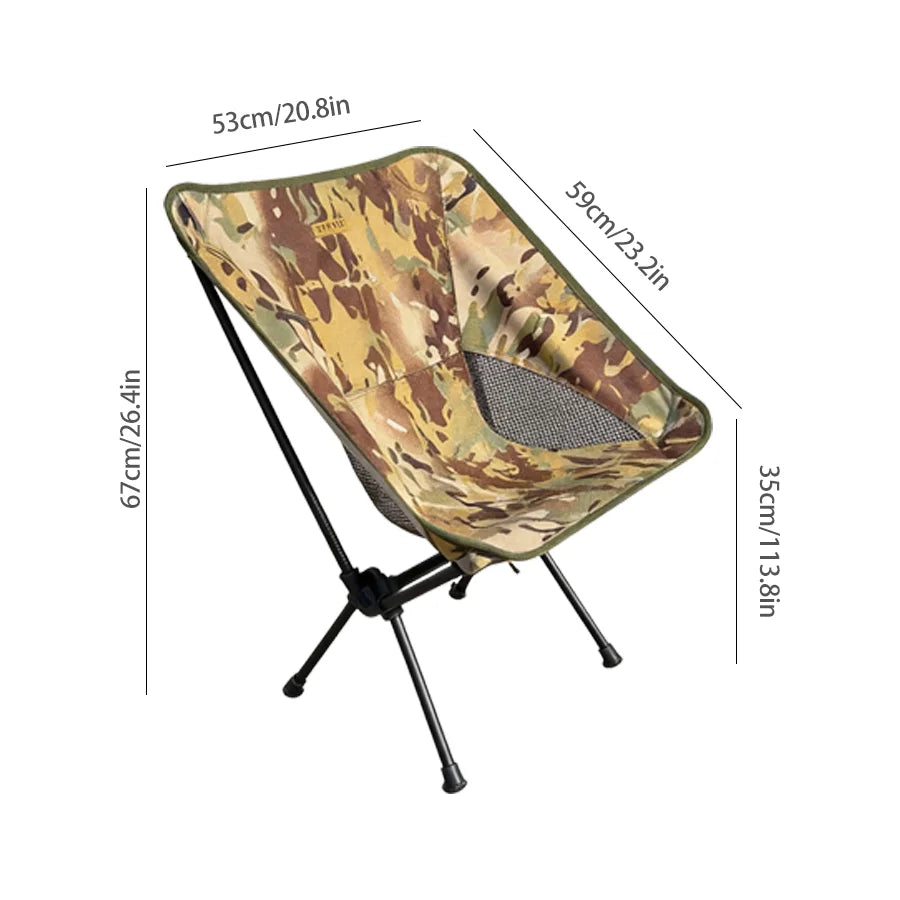 Ultralight Folding Camp Chair - Portable Moon Chair