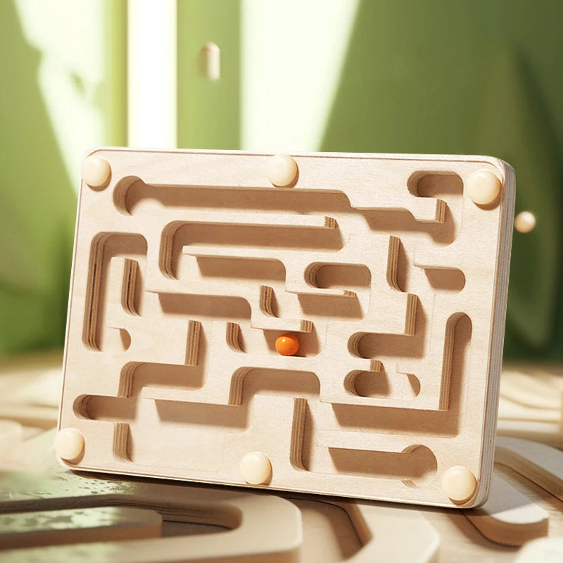 Wooden Balance Bead Maze - Classic Labyrinth Game