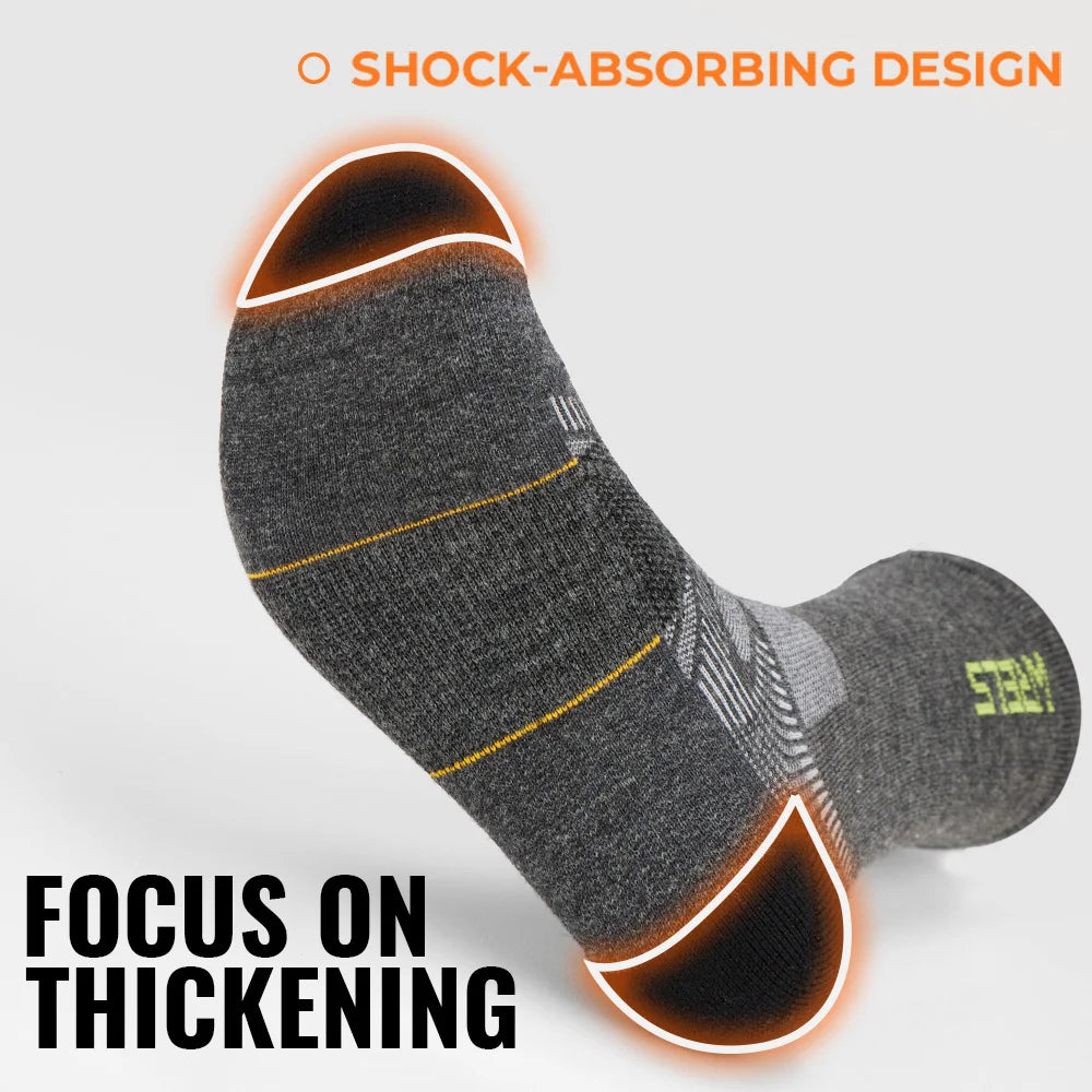 Merino Wool Hiking Socks - Cushioned Crew (1-3 Pairs)