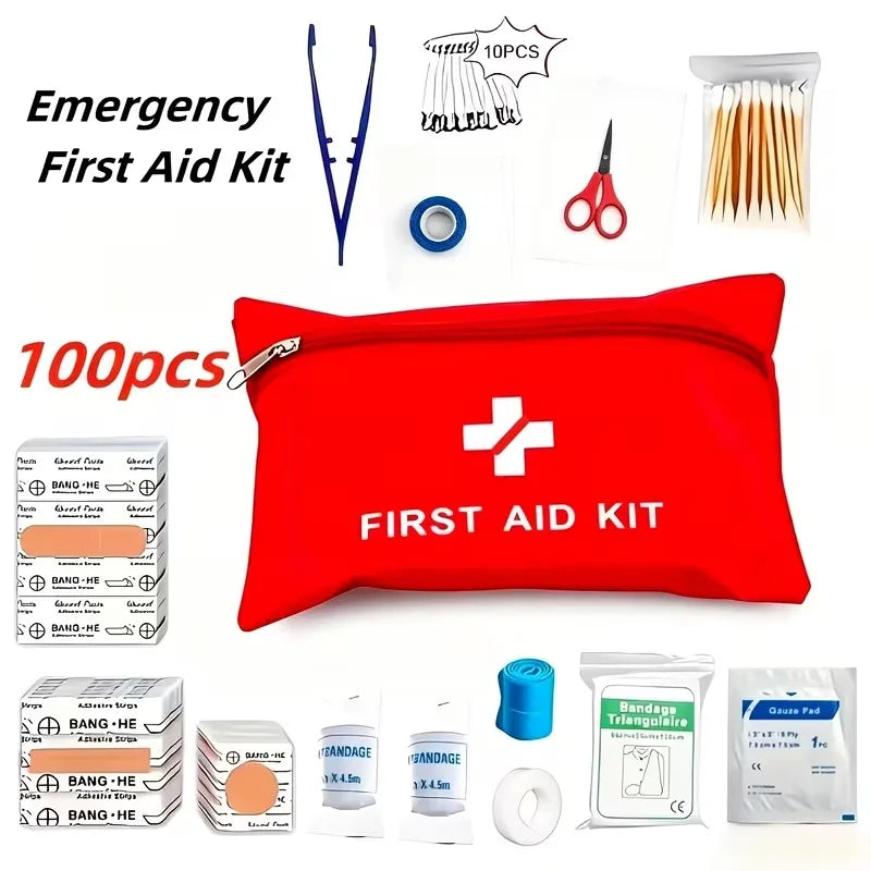 100-Piece Trail First Aid Kit - Compact Emergency Kit