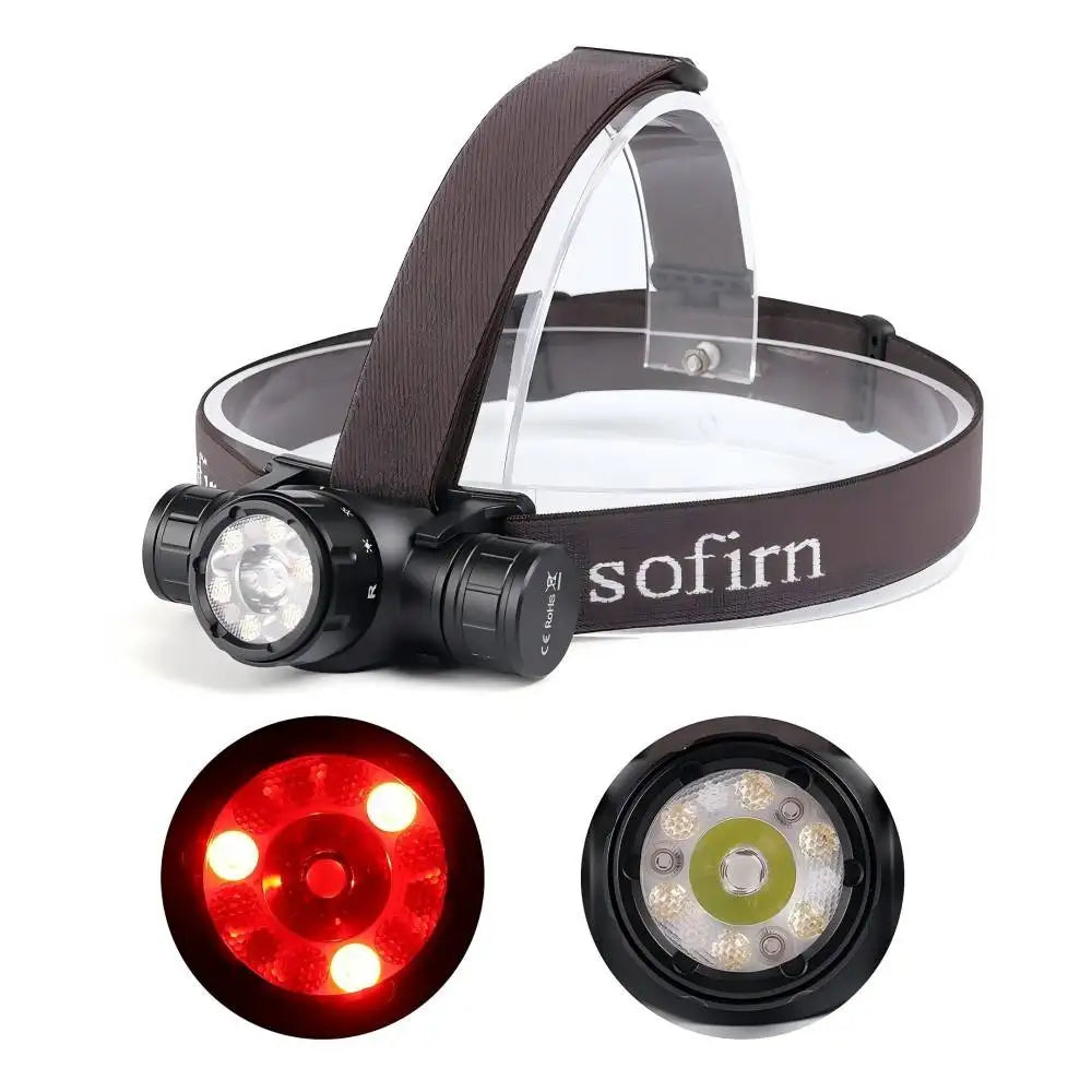 Sofirn HS21 Rechargeable Headlamp - Spot, Flood & Red