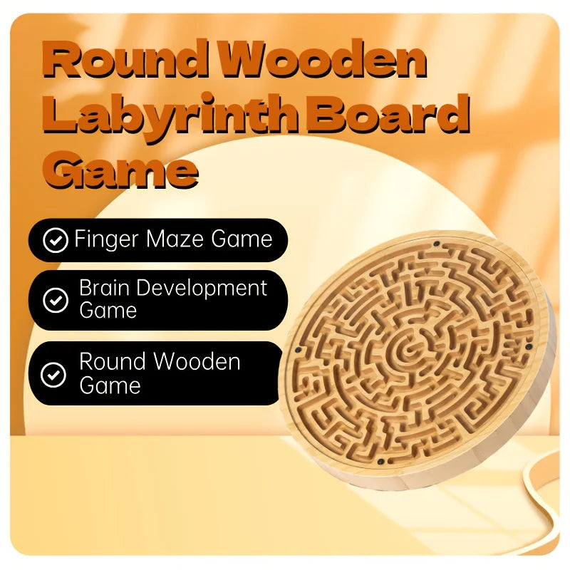 Large Wooden Balance Maze - Dual-Sided Bamboo Board